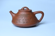 紫砂壶图片:潜力股周小培全手工降坡泥子冶石瓢 范小君徒杨志超装饰竹 特文气 - 全手工紫砂壶网