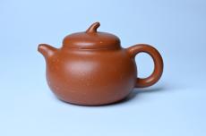 紫砂壶图片：美壶特惠 特好红泥桂花砂茄段壶 茶人醉爱 - 全手工紫砂壶网