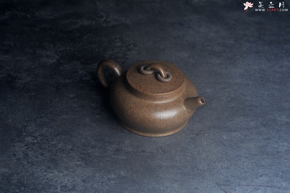 紫砂壶图片：美壶特惠 优质柴烧双圈壶 茶人醉爱 - 全手工紫砂壶网