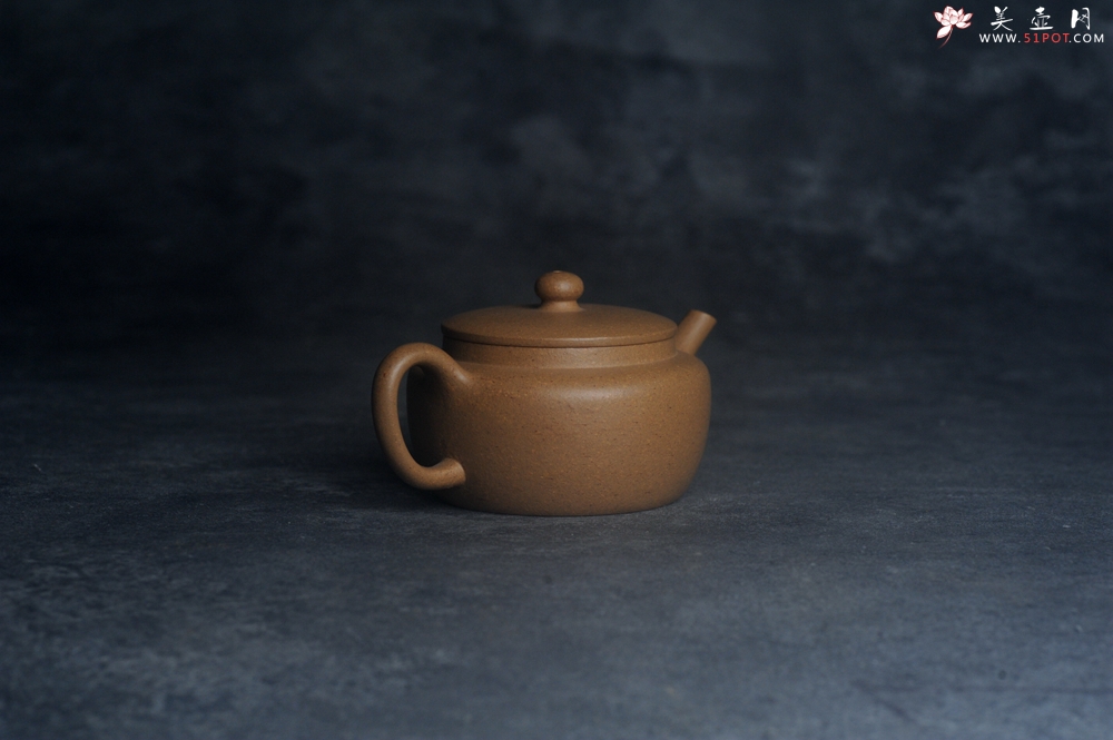 紫砂壶图片：美壶特惠全手工紫砂壶特好段泥桑扁壶 茶壶 茶具 单壶 - 全手工紫砂壶网
