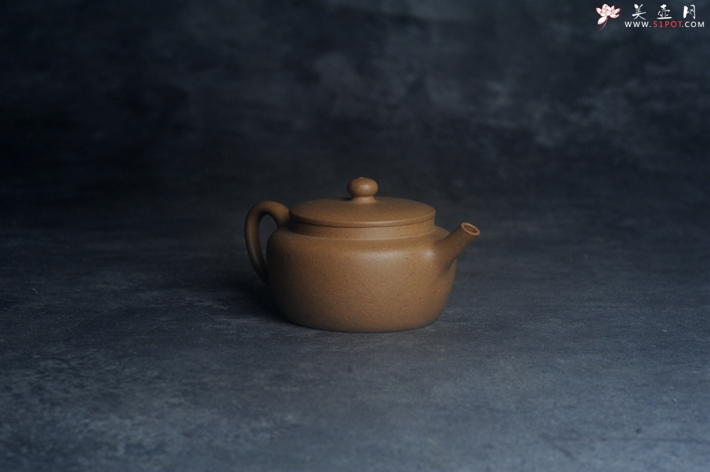 紫砂壶图片：美壶特惠全手工紫砂壶特好段泥桑扁壶 茶壶 茶具 单壶 - 全手工紫砂壶网