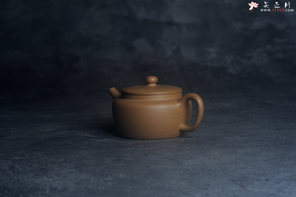 紫砂壶图片：美壶特惠全手工紫砂壶特好段泥桑扁壶 茶壶 茶具 单壶 - 全手工紫砂壶网