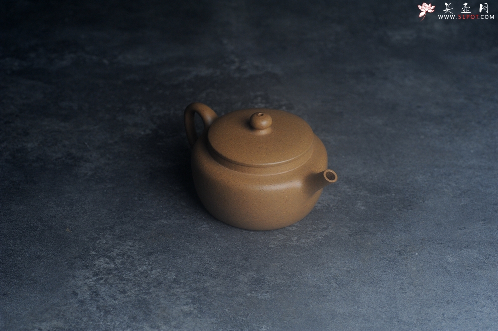 紫砂壶图片：美壶特惠全手工紫砂壶特好段泥桑扁壶 茶壶 茶具 单壶 - 全手工紫砂壶网
