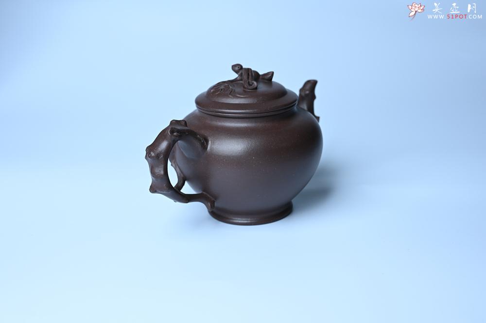 紫砂壶图片：潜力股赵老师 老紫泥全手工松鼠葡萄壶 茶人醉爱 - 全手工紫砂壶网