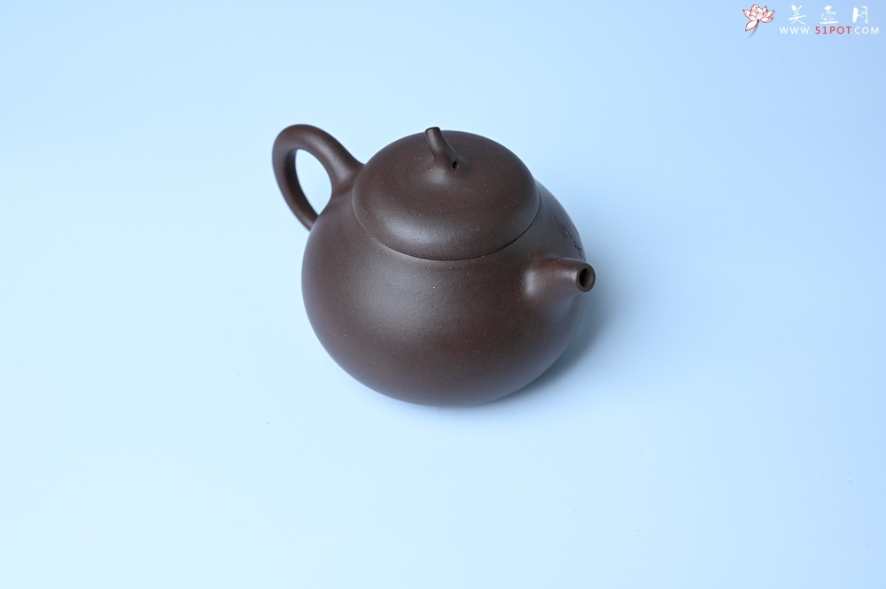 紫砂壶图片：毛国强入室弟子黄云初 特好老紫泥涤心茄段 名家何水法书法 刘世涛伯陶刻 - 全手工紫砂壶网