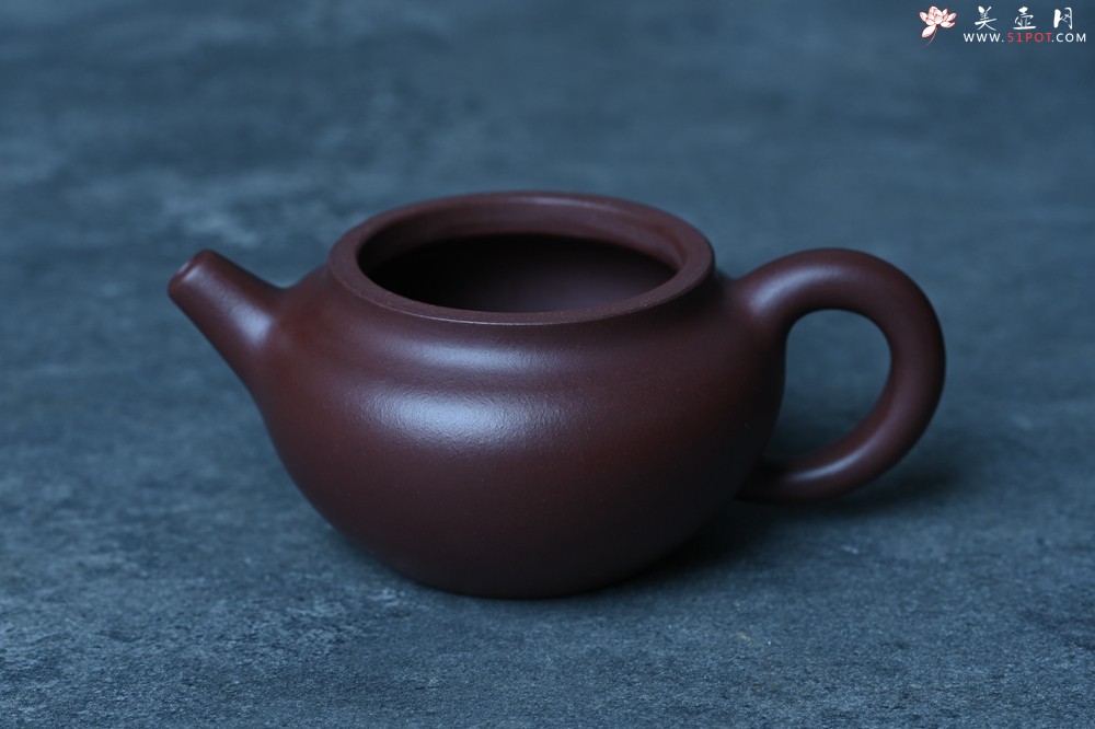紫砂壶图片：特好老紫泥全手工寿桃壶 茶人醉爱 - 全手工紫砂壶网