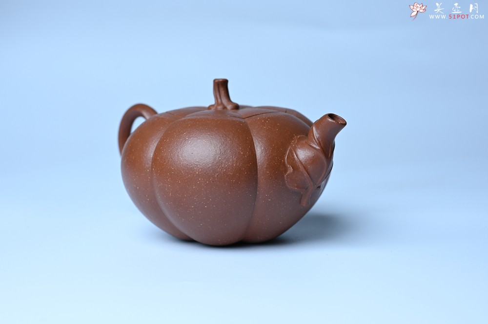 紫砂壶图片：美壶特惠 特好降坡泥南瓜壶 肌理丰富生动 茶人醉爱 - 全手工紫砂壶网