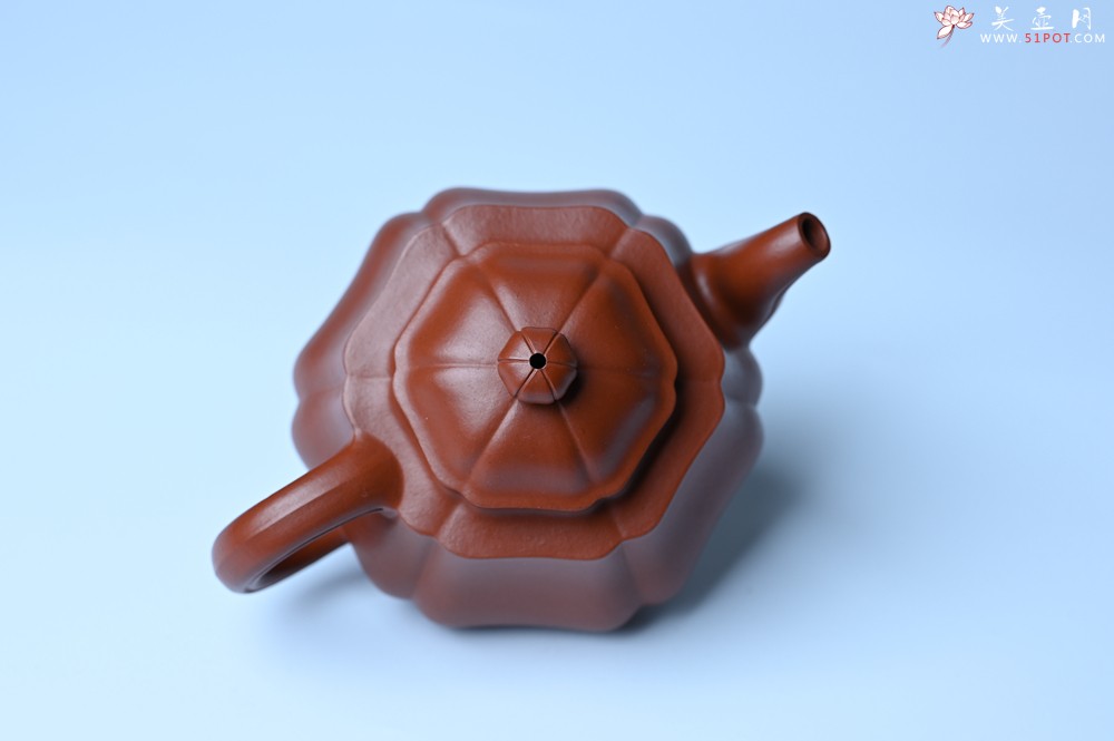 紫砂壶图片：美壶特惠 老朱泥高菱壶 茶人醉爱 - 全手工紫砂壶网