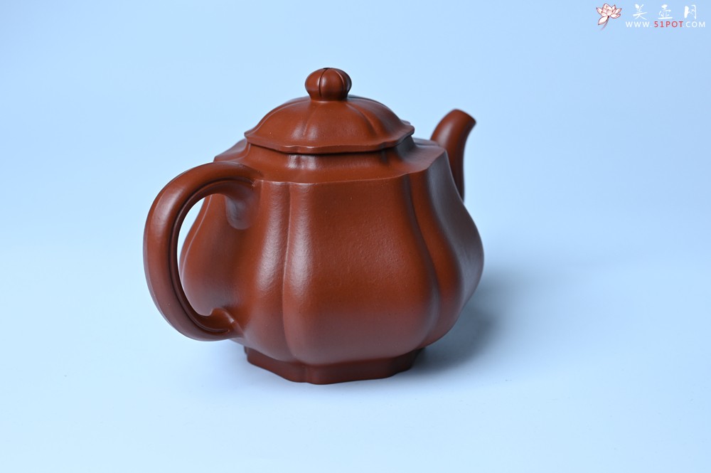 紫砂壶图片：美壶特惠 老朱泥高菱壶 茶人醉爱 - 全手工紫砂壶网