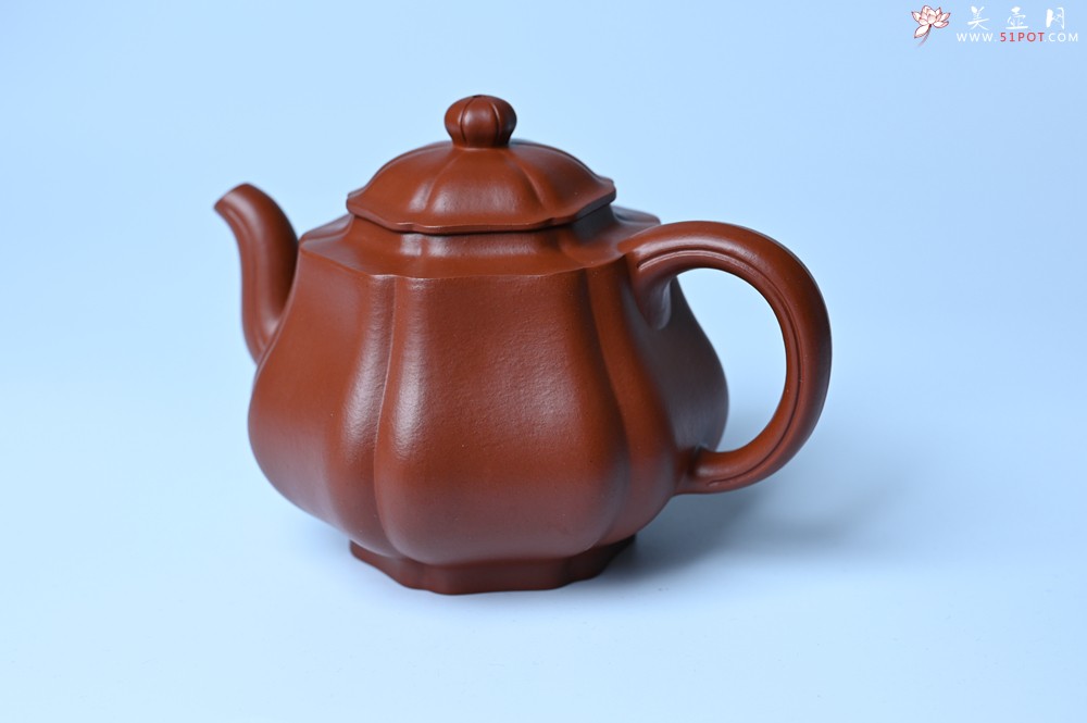 紫砂壶图片：美壶特惠 老朱泥高菱壶 茶人醉爱 - 全手工紫砂壶网