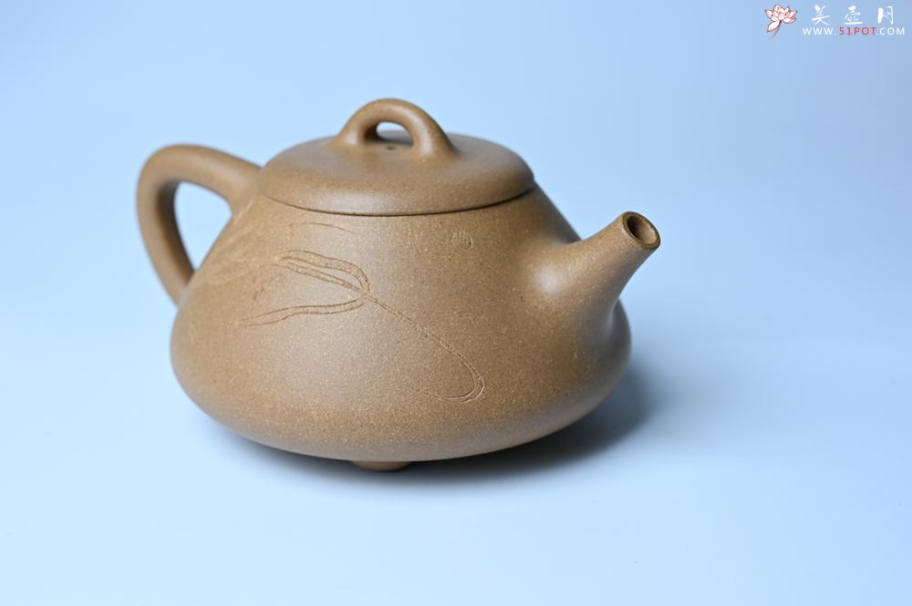 紫砂壶图片：油润老段泥(此泥料属于家藏老料！油润无比，识者自知！)全手工曼生石瓢 陶兴精心装饰 - 全手工紫砂壶网