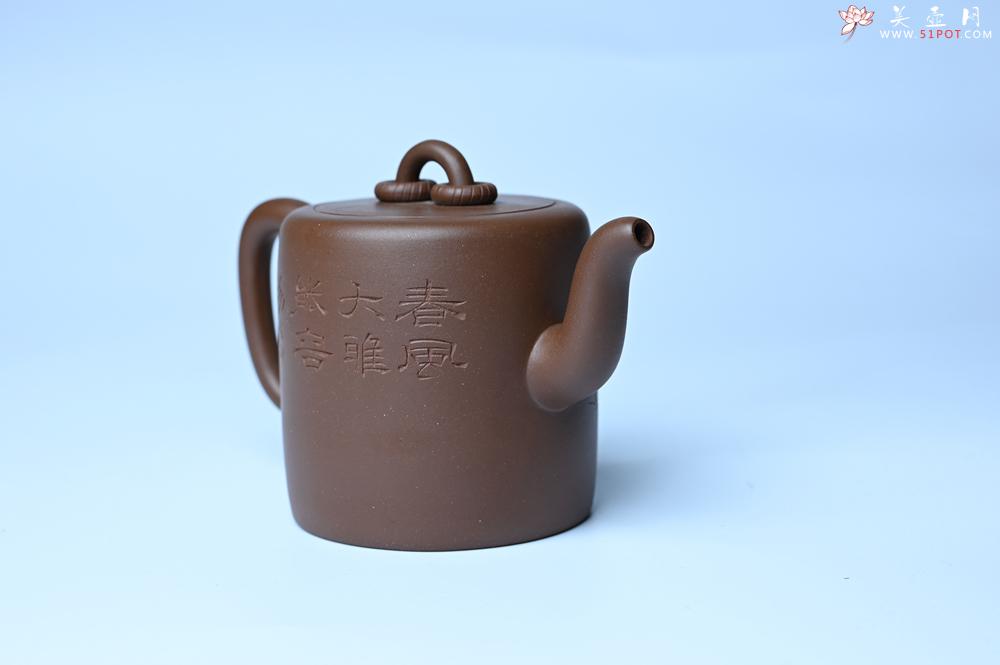 紫砂壶图片：美壶特惠 潜力股王静然 优质紫泥双圈壶 春风大雅能容物 装饰文雅 - 全手工紫砂壶网