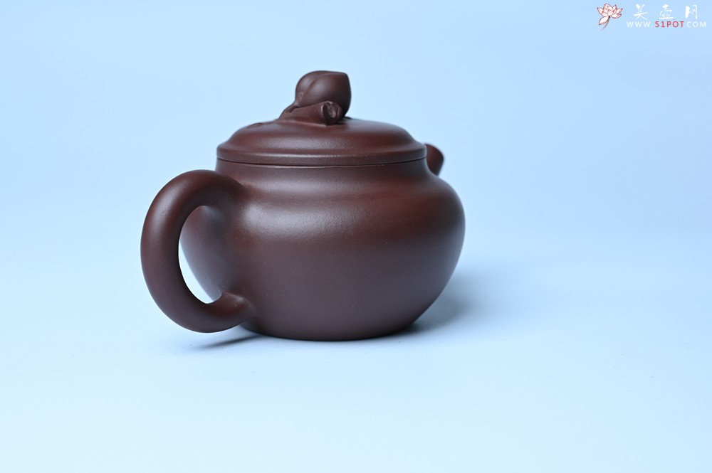 紫砂壶图片：特好老紫泥全手工寿桃壶 茶人醉爱 - 全手工紫砂壶网