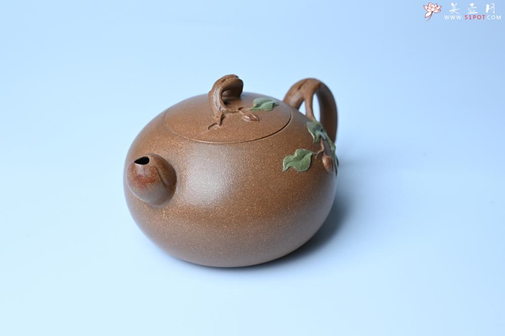 紫砂壶图片：美壶特惠 潜力股董静老师精品老段泥双色寿桃壶 茶人醉爱 - 全手工紫砂壶网