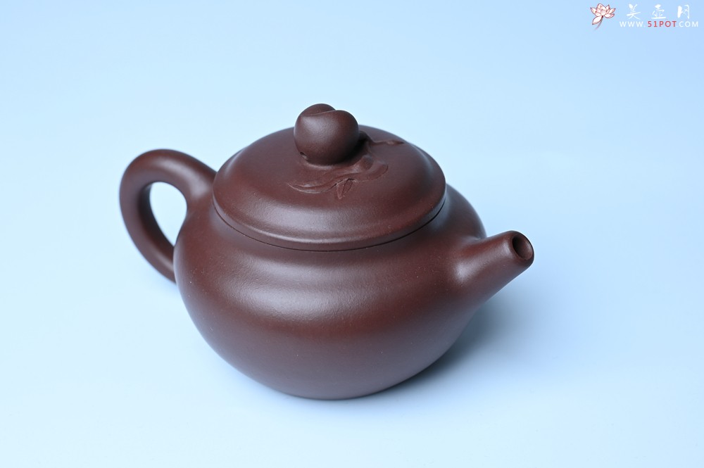 紫砂壶图片：特好老紫泥全手工寿桃壶 茶人醉爱 - 全手工紫砂壶网