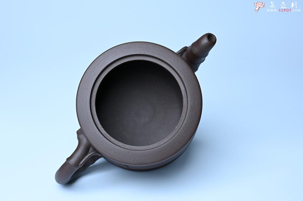 紫砂壶图片：美壶特惠 精致老紫泥可心竹段壶 茶人醉爱 - 全手工紫砂壶网