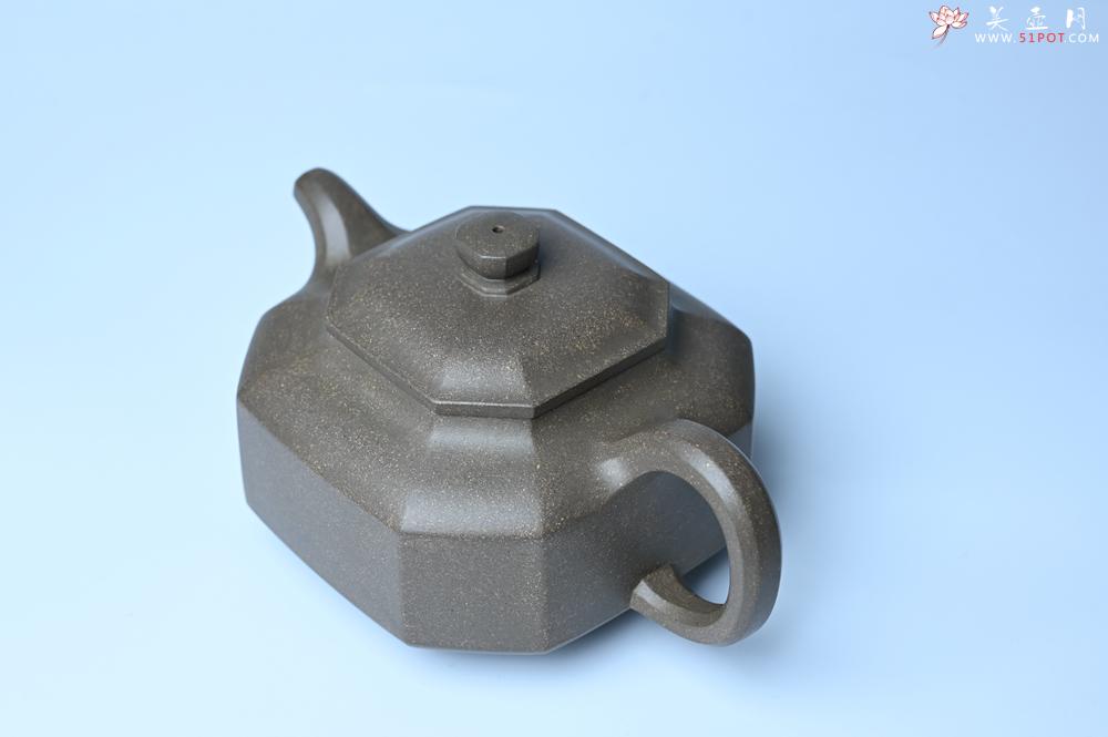 紫砂壶图片：实力派张海艳全手工蟹壳老青段泥精工八方侧角壶 气势磅礴 - 全手工紫砂壶网