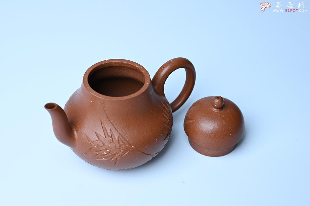 紫砂壶图片：美壶特惠 特好朱泥居不可无竹梨形壶 茶人醉爱 - 全手工紫砂壶网