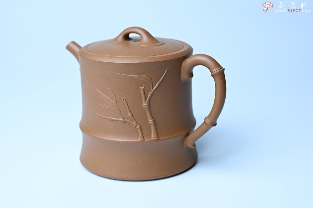 紫砂壶图片：美壶特惠 精工黄金段泥竹段 挺拔秀雅 茶人醉爱 - 全手工紫砂壶网