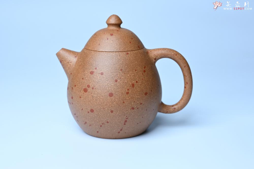 紫砂壶图片：美壶特惠 特好桃花段泥龙蛋紫砂壶 茶人醉爱 - 全手工紫砂壶网