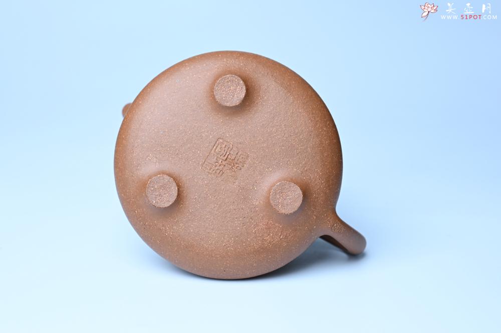 紫砂壶图片：油润五彩段泥 全手工薄胎子冶石瓢 难度大 骨肉匀挺 文气装饰罗汉图 无为 - 全手工紫砂壶网