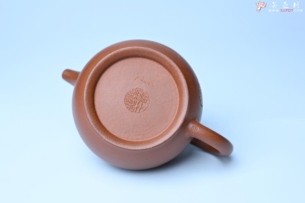 紫砂壶图片：美壶特惠 王老师 全手工红降坡泥潘壶 国助工 易轩 范小君徒杨志老师刻绘 装饰小富贵特文气 - 全手工紫砂壶网