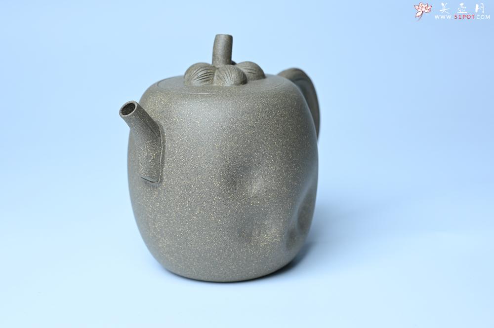 紫砂壶图片：美壶特惠 精致薄胎青段泥瓜菱壶 质量仅84g 茶人醉爱 - 全手工紫砂壶网