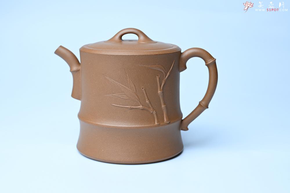 紫砂壶图片：美壶特惠 精工黄金段泥竹段 挺拔秀雅 茶人醉爱 - 全手工紫砂壶网