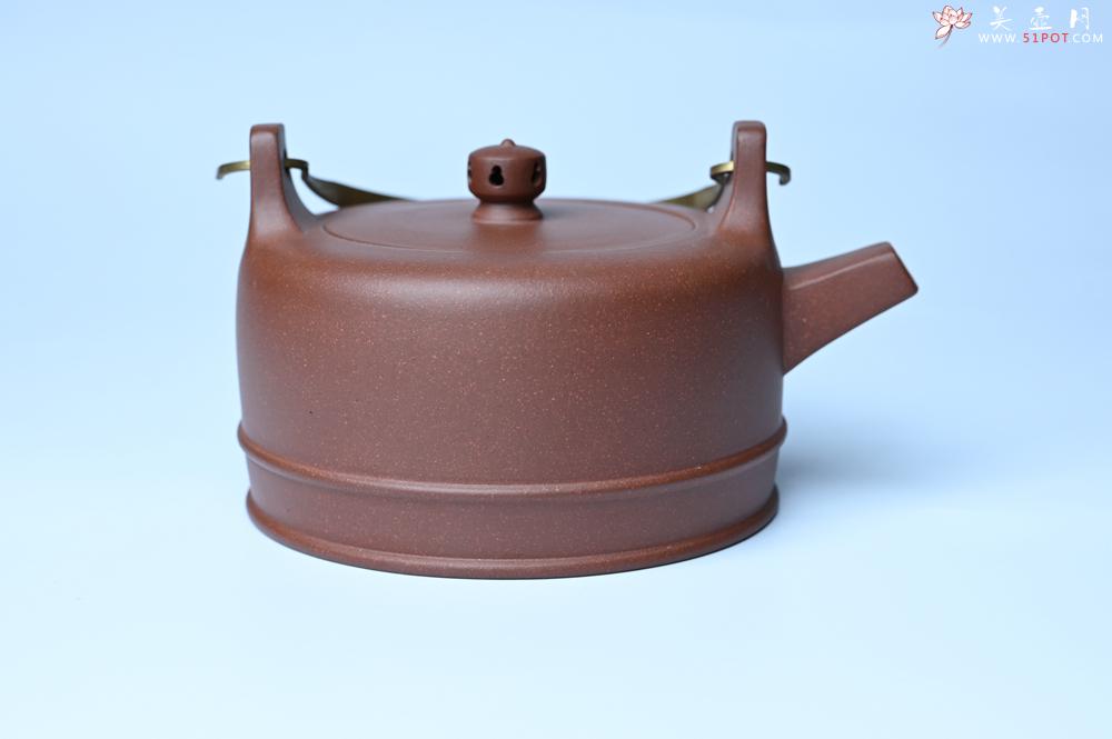紫砂壶图片：美壶特惠 手工手制精致紫泥提梁壶 茶人醉爱 - 全手工紫砂壶网