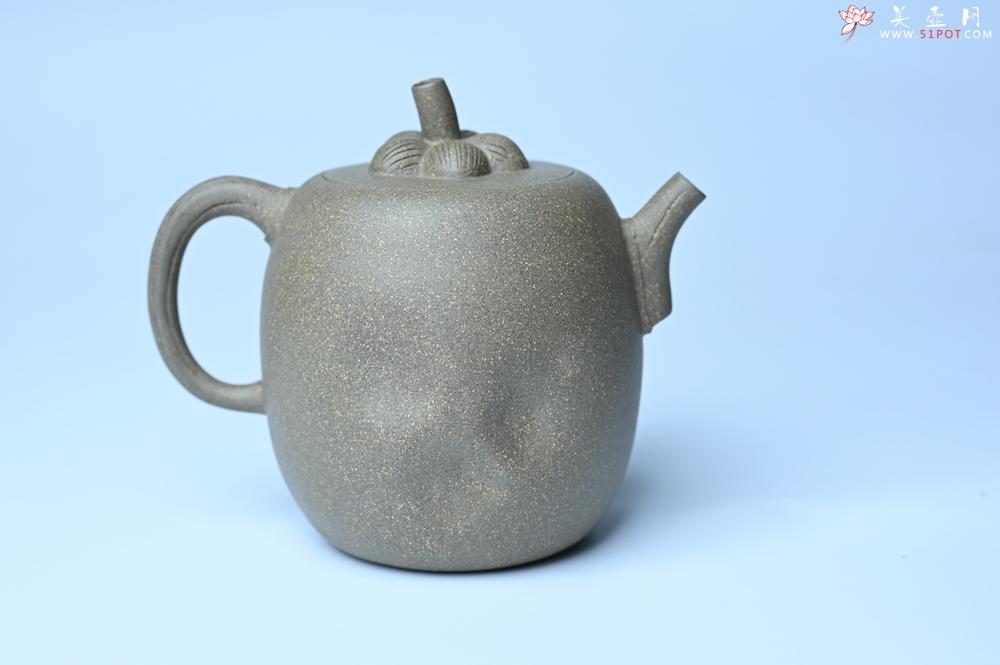 紫砂壶图片：美壶特惠 精致薄胎青段泥瓜菱壶 质量仅84g 茶人醉爱 - 全手工紫砂壶网