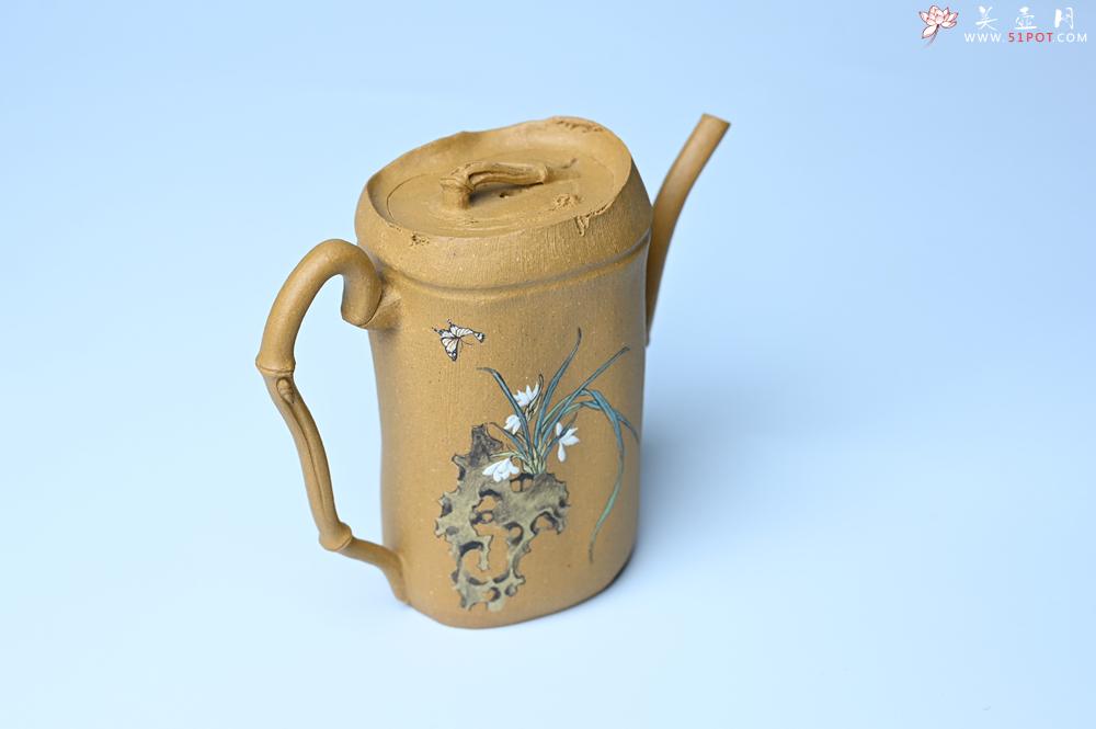 紫砂壶图片：美壶特惠 黄金段泥全手工君竹壶 茶人醉爱 - 全手工紫砂壶网